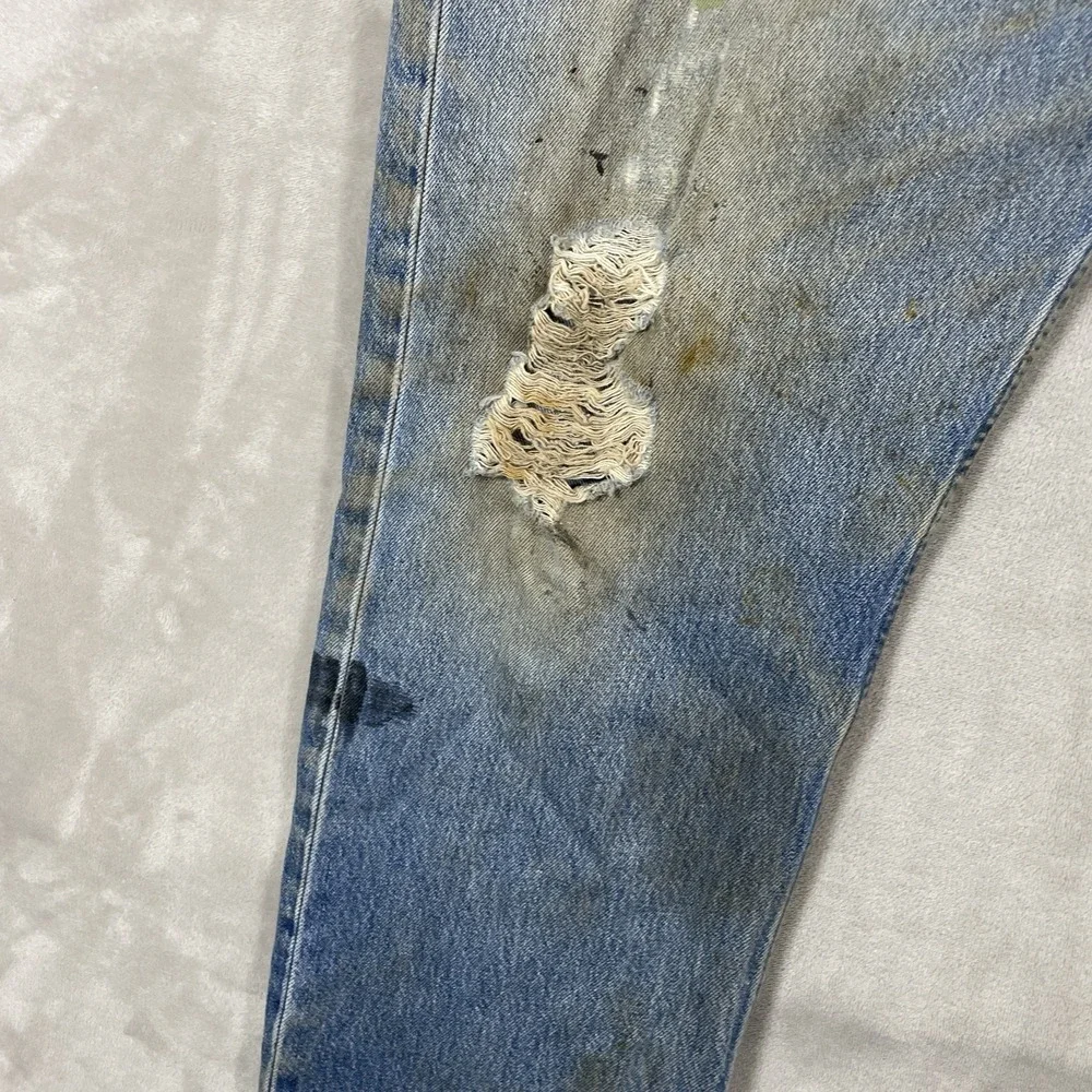 Vtg Levis 501xx Jeans Mens 40x36 (fit 40x33) Distressed 501-0000 USA Thrashed
